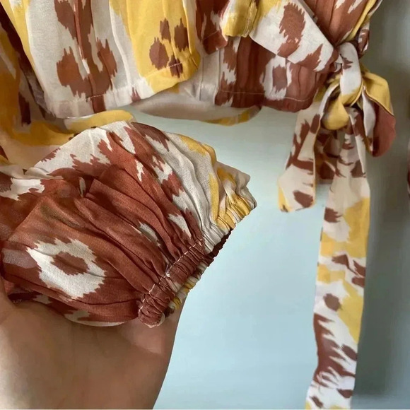 Anthropologie | Let Me Be Ruffled-Shoulder Wrap Top - Picture 7 of 16